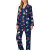 Lauren Ralph Lauren Women's Printed Notched-Collar Pajamas Set