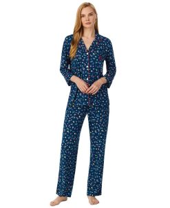Lauren Ralph Lauren Women's 3/4 Sleeve And Pant Matching Pajama Set