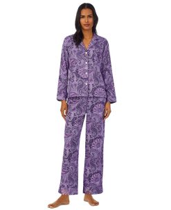Lauren Ralph Lauren Ong Sleeve And Pant Matching Pajama Set