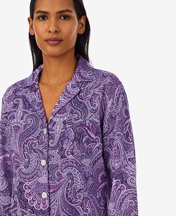 ong Sleeve And Pant Matching Pajama Set Lauren Ralph Lauren Ong Sleeve And Pant Matching Pajama Set -B.TEMPT’D Shop