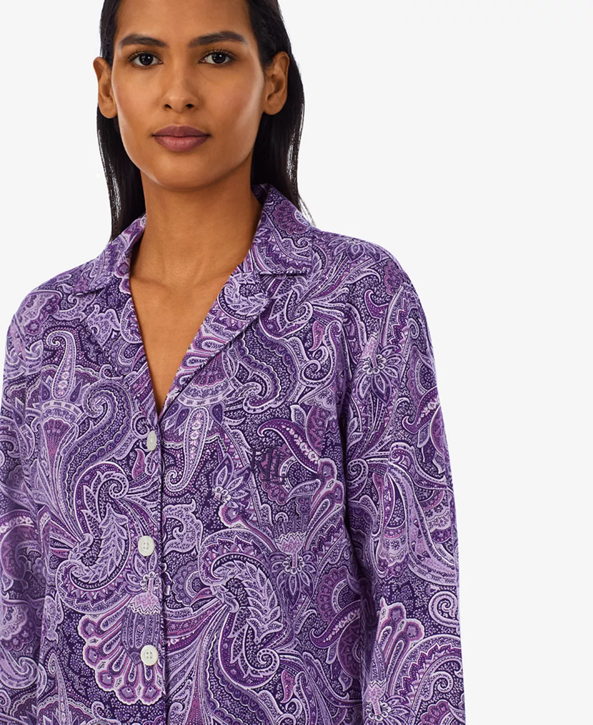 ong Sleeve And Pant Matching Pajama Set Lauren Ralph Lauren Ong Sleeve And Pant Matching Pajama Set -B.TEMPT’D Shop