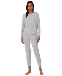 Lauren Ralph Lauren Women's Long-Sleeve Jogger Pajamas Set 4 Lauren Ralph Lauren Women's Long-Sleeve Jogger Pajamas Set -B.TEMPT’D Shop 23444225 fpx