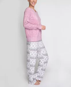 Hanes Women's Stretch Fleece Pajama Set, 2 Piece -B.TEMPT’D Shop 23463095 fpx