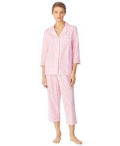 Lauren Ralph Lauren 3/4 Sleeve Classic Notch Collar Capri Pajama Set 6 Lauren Ralph Lauren 3/4 Sleeve Classic Notch Collar Capri Pajama Set -B.TEMPT’D Shop 23508475 fpx