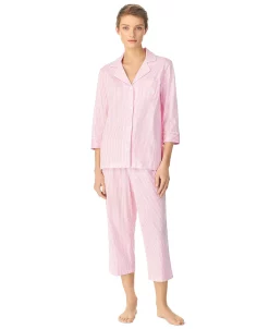 Lauren Ralph Lauren 3/4 Sleeve Classic Notch Collar Capri Pajama Set 7 Lauren Ralph Lauren 3/4 Sleeve Classic Notch Collar Capri Pajama Set -B.TEMPT’D Shop 23508475 fpx