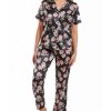 ICollection Women's Cyrus Floral Satin Pajama Pant Set With Cuff Detail, 2 Piece 1 ICollection Women's Cyrus Floral Satin Pajama Pant Set With Cuff Detail, 2 Piece -B.TEMPT’D Shop 23576808 fpx