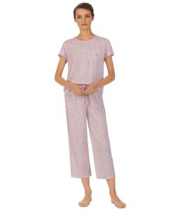 Lauren Ralph Lauren Women's Ditsy Floral Capri Pajamas Set