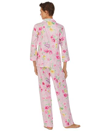 Petite Floral 3/4-Sleeve Pajamas Set Lauren Ralph Lauren Petite Floral 3/4-Sleeve Pajamas Set -B.TEMPT’D Shop