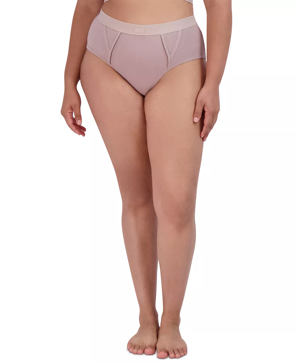 Women's Ribbed High-Waisted Brief Underwear SM02175 Steve Madden Women's Ribbed High-Waisted Brief Underwear SM02175 -B.TEMPT’D Shop