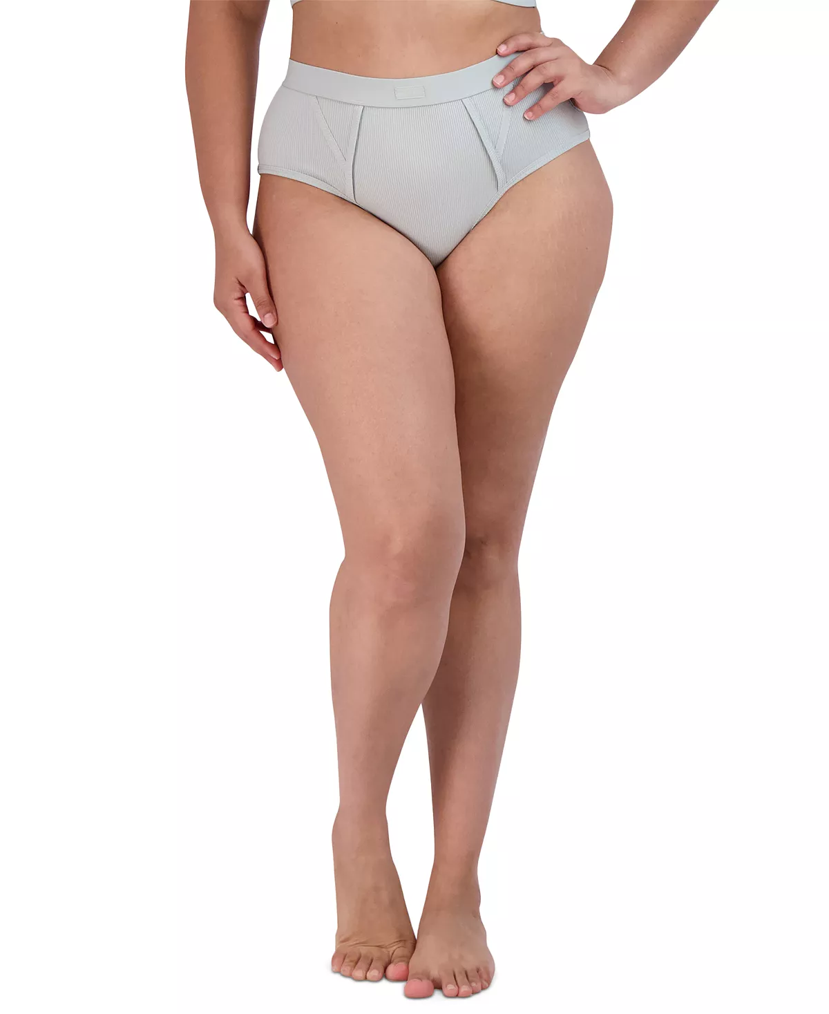 Women's Ribbed High-Waisted Brief Underwear SM02175 Steve Madden Women's Ribbed High-Waisted Brief Underwear SM02175 -B.TEMPT’D Shop