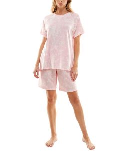Roudelain Women's Printed Bermuda Shorts Pajama Set