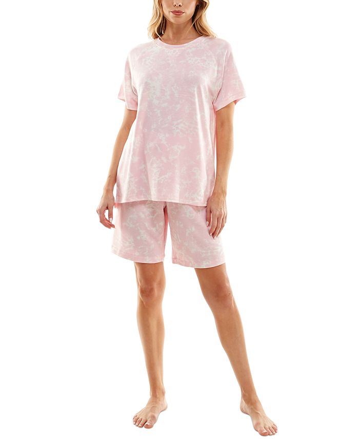 Women's Printed Bermuda Shorts Pajama Set Roudelain Women's Printed Bermuda Shorts Pajama Set -B.TEMPT’D Shop