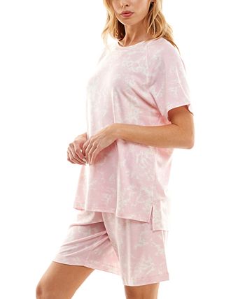 Women's Printed Bermuda Shorts Pajama Set Roudelain Women's Printed Bermuda Shorts Pajama Set -B.TEMPT’D Shop