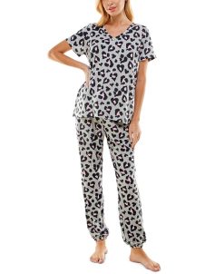 Roudelain Women's Butterknit Printed Short Sleeve Top And Jogger Matching Set -B.TEMPT’D Shop 23733658 fpx