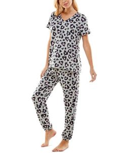 Roudelain Women's Butterknit Printed Short Sleeve Top And Jogger Matching Set -B.TEMPT’D Shop 23733661 fpx