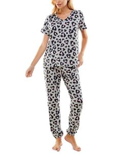 Roudelain Women's Butterknit Printed Short Sleeve Top And Jogger Matching Set -B.TEMPT’D Shop 23733662 fpx