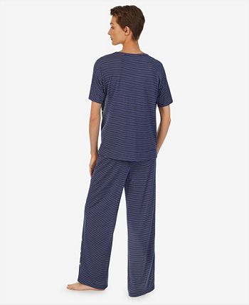 Women's Short Sleeve Crew Neck Wide Leg Pants 2 Piece Pajama Set Lauren Ralph Lauren Women's Short Sleeve Crew Neck Wide Leg Pants 2 Piece Pajama Set -B.TEMPT’D Shop