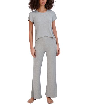 Women's Ribbed Flare-Leg Sleep Pants Steve Madden Women's Ribbed Flare-Leg Sleep Pants -B.TEMPT’D Shop