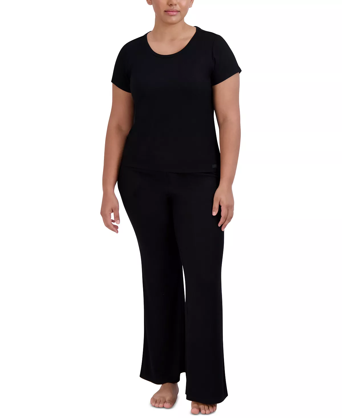 Women's Ribbed Flare-Leg Sleep Pants Steve Madden Women's Ribbed Flare-Leg Sleep Pants -B.TEMPT’D Shop