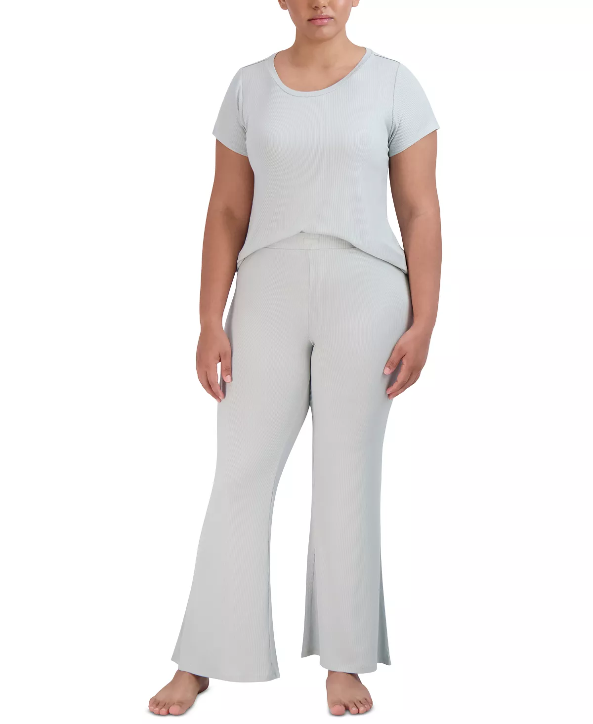 Women's Ribbed Flare-Leg Sleep Pants Steve Madden Women's Ribbed Flare-Leg Sleep Pants -B.TEMPT’D Shop
