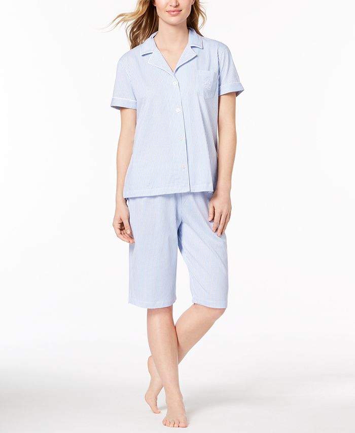 Bingham Bermuda Printed Cotton Pajama Set Lauren Ralph Lauren Bingham Bermuda Printed Cotton Pajama Set -B.TEMPT’D Shop